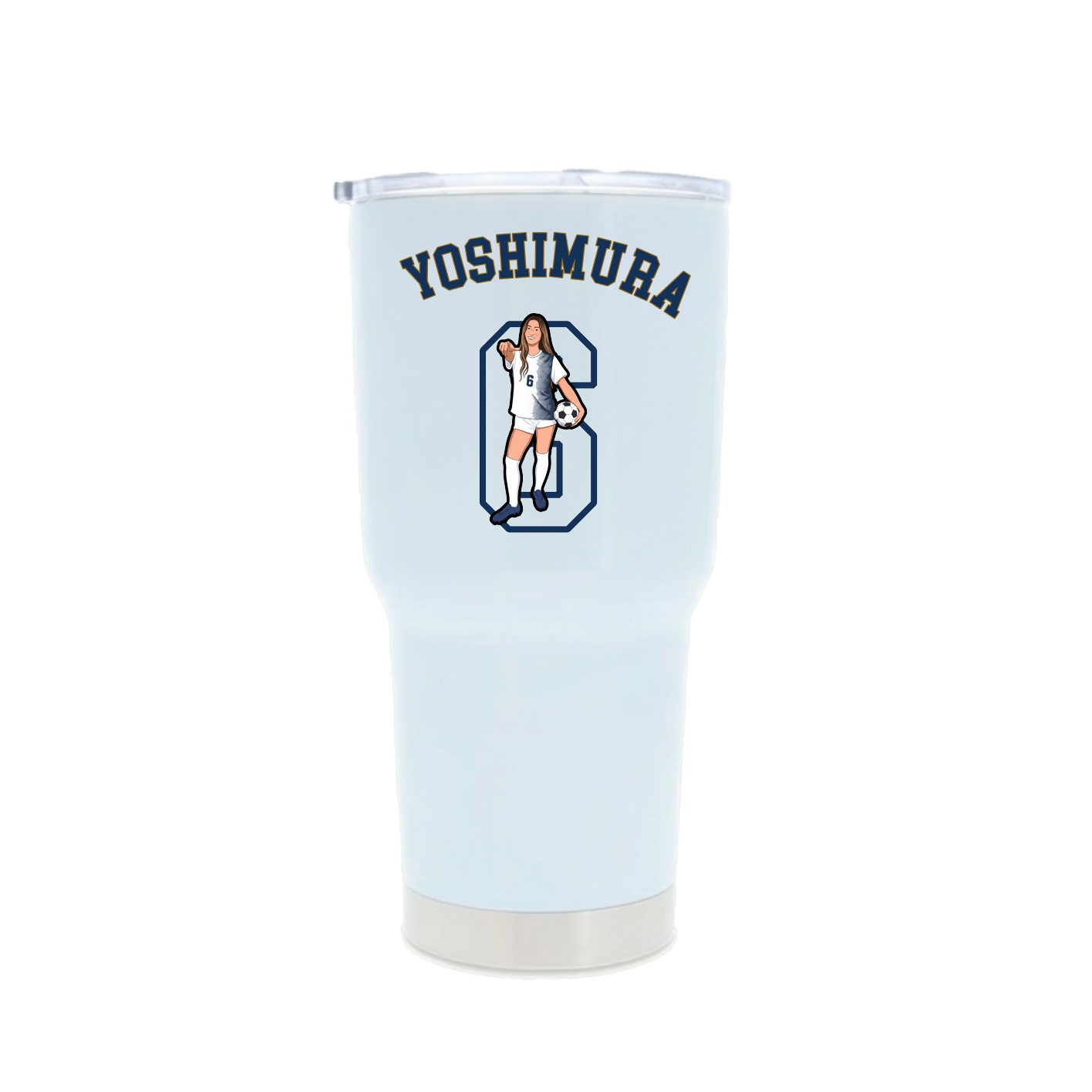 30oz Stainless Steel Tumbler — Shirsey Arch in White