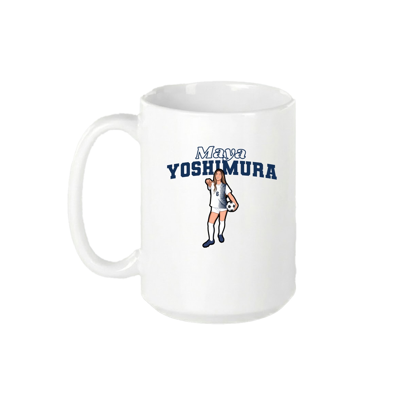 15oz Coffee Mug — Name Arch in White