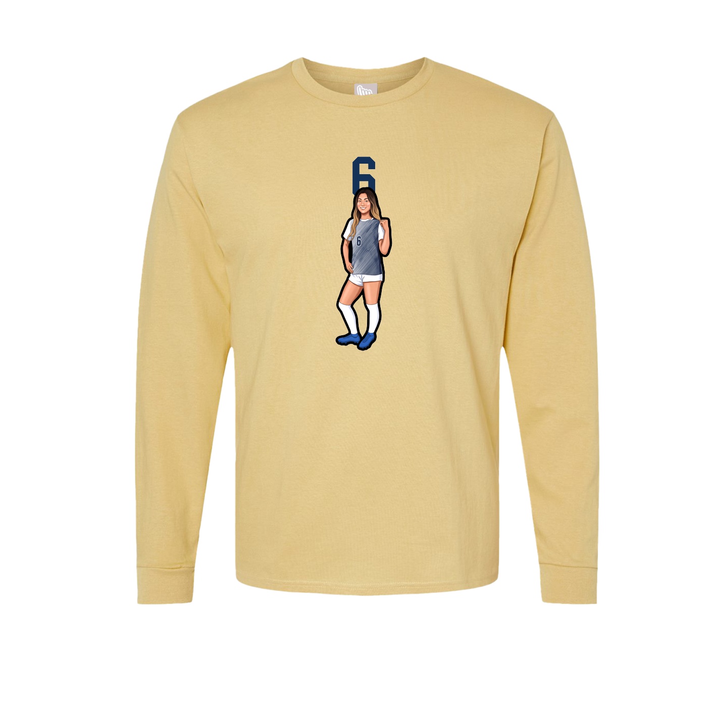 Long Sleeve Tee — Number Top in Vegas Gold