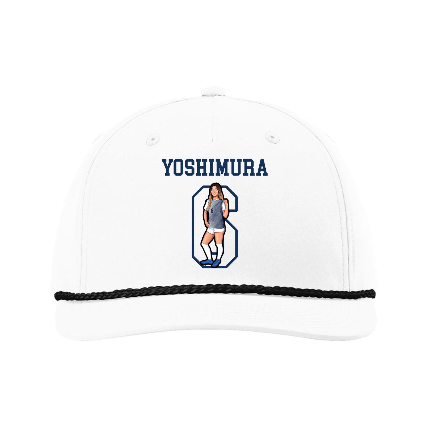 Five-Panel Classic Rope Cap — Shirsey in White