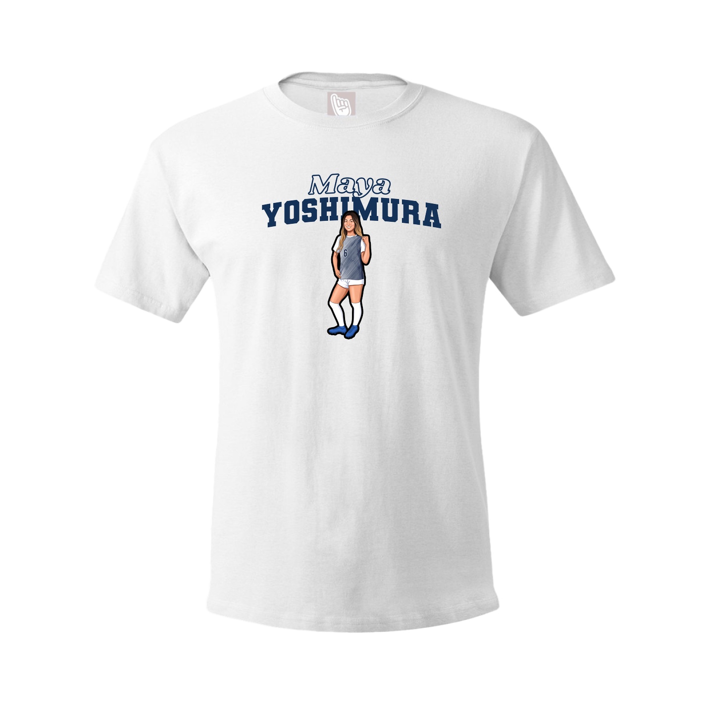 Youth Tee — Name Arch in White