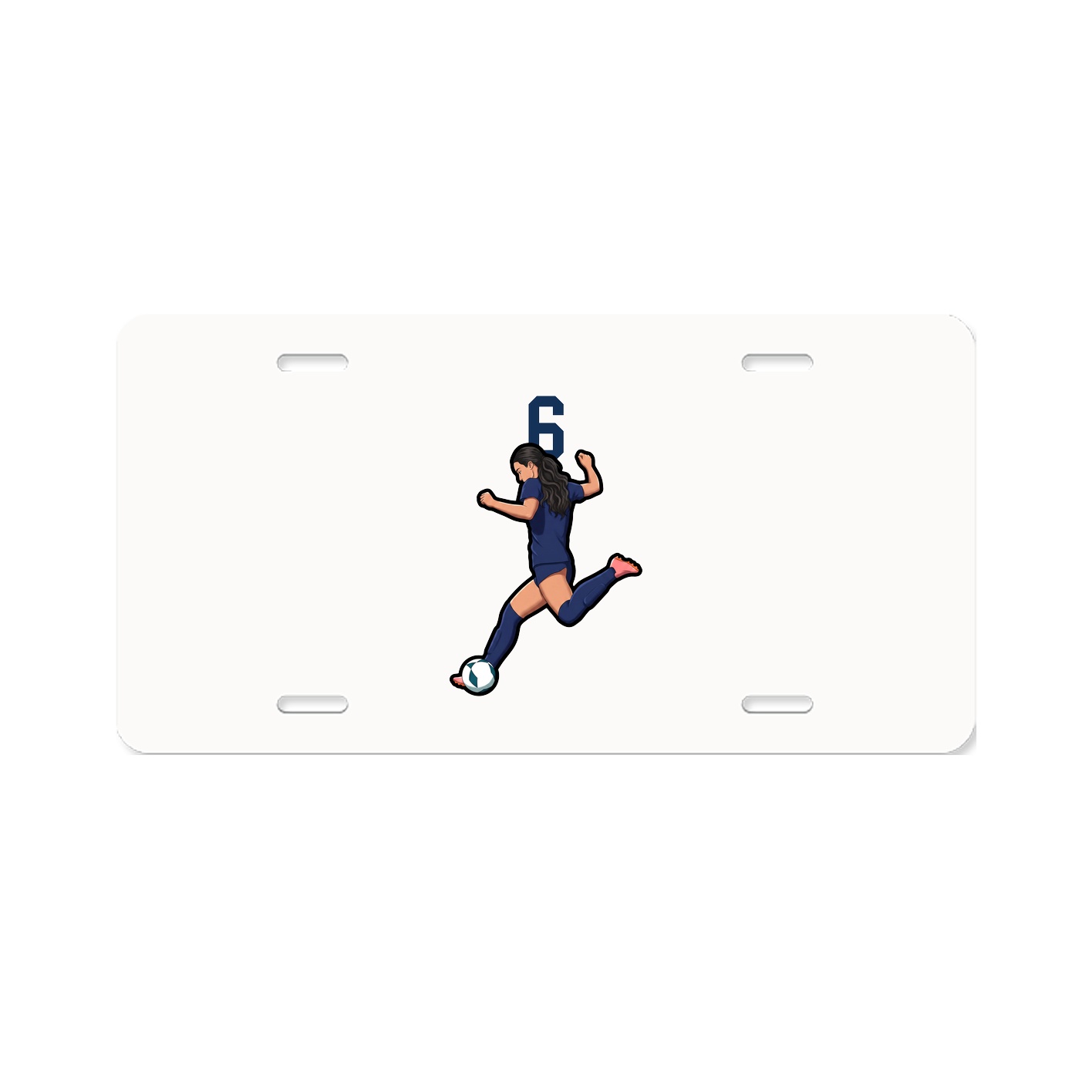 License Plate — Number Top in Classic