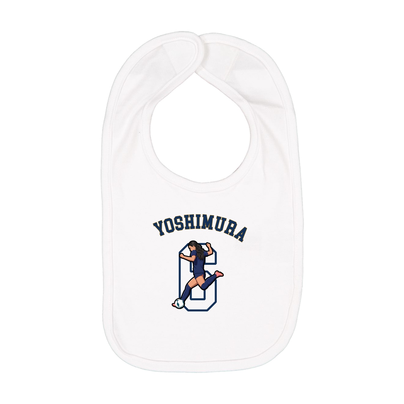 Infant Bib — Shirsey Arch in White