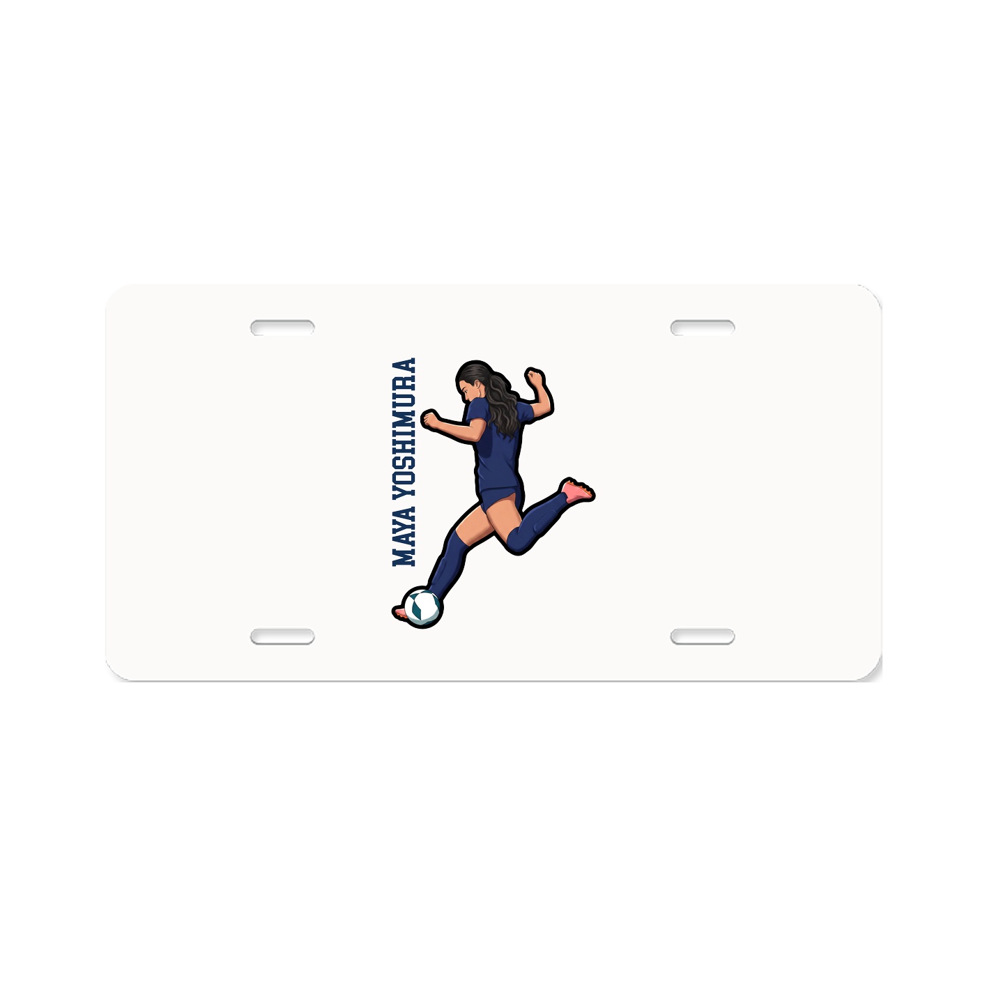 License Plate — Name Vertical in Classic