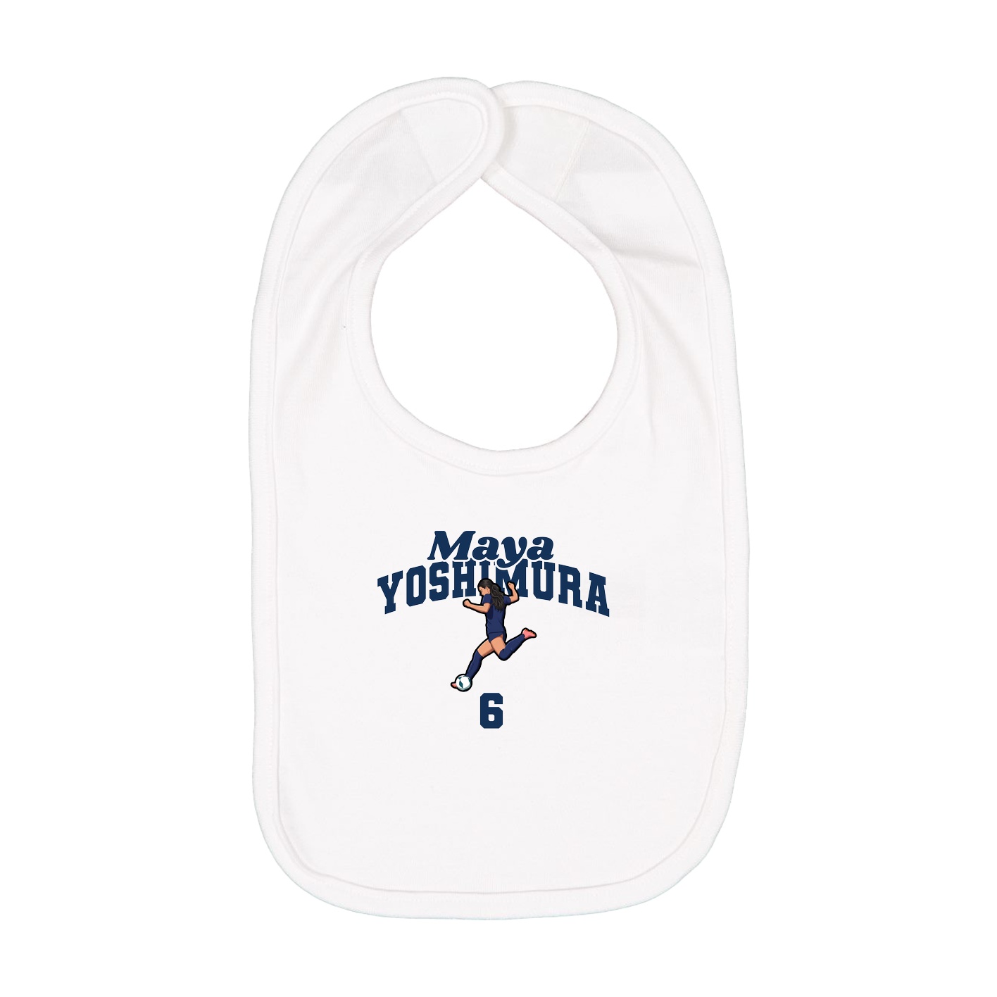 Infant Bib — Signature Arch in White