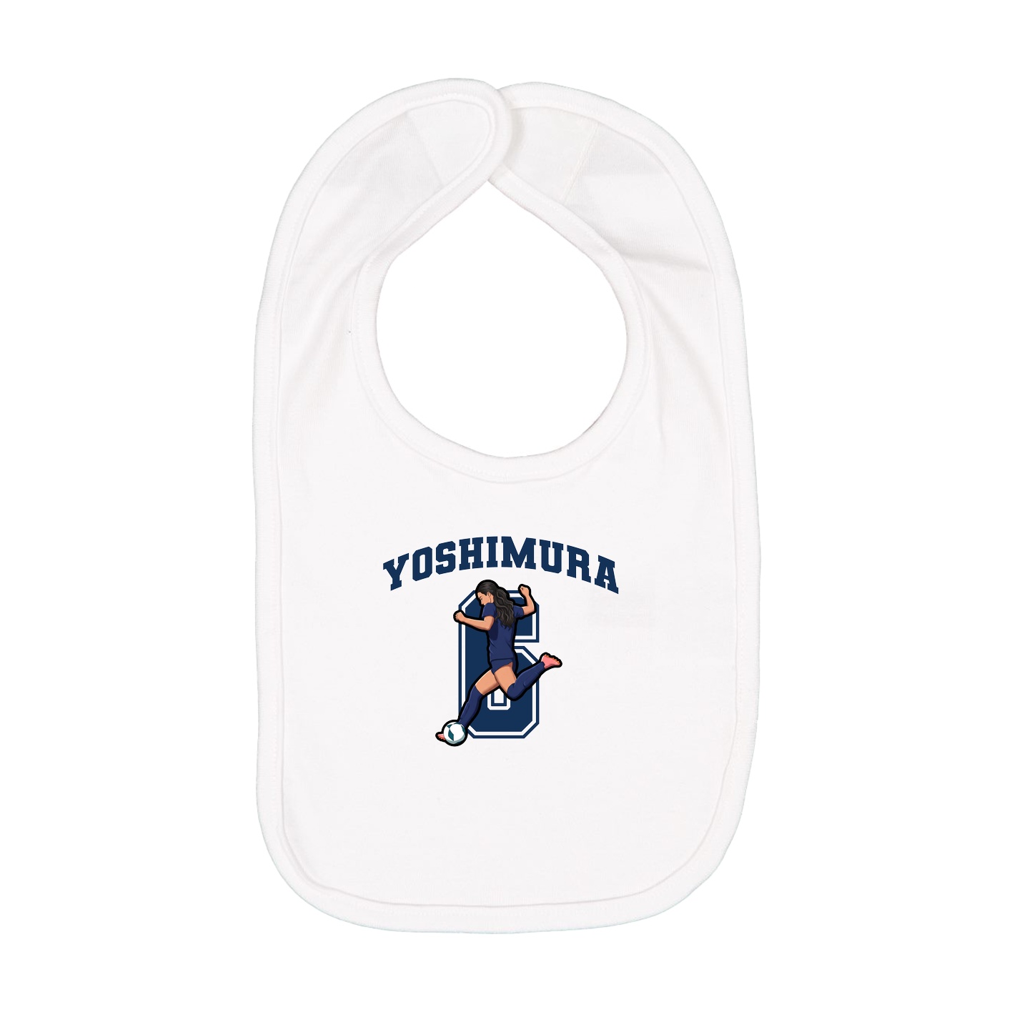 Infant Bib — Number in White