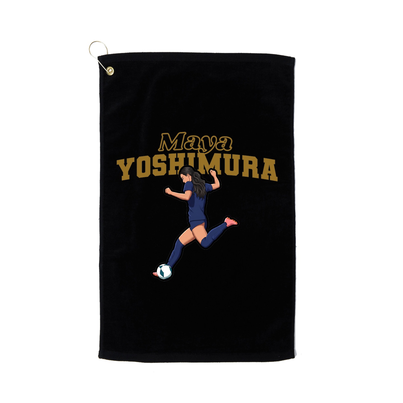 Golf Towel — Name Arch in Black