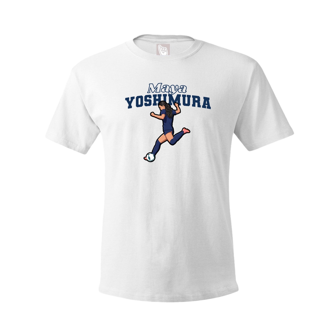 Youth Tee — Name Arch in White