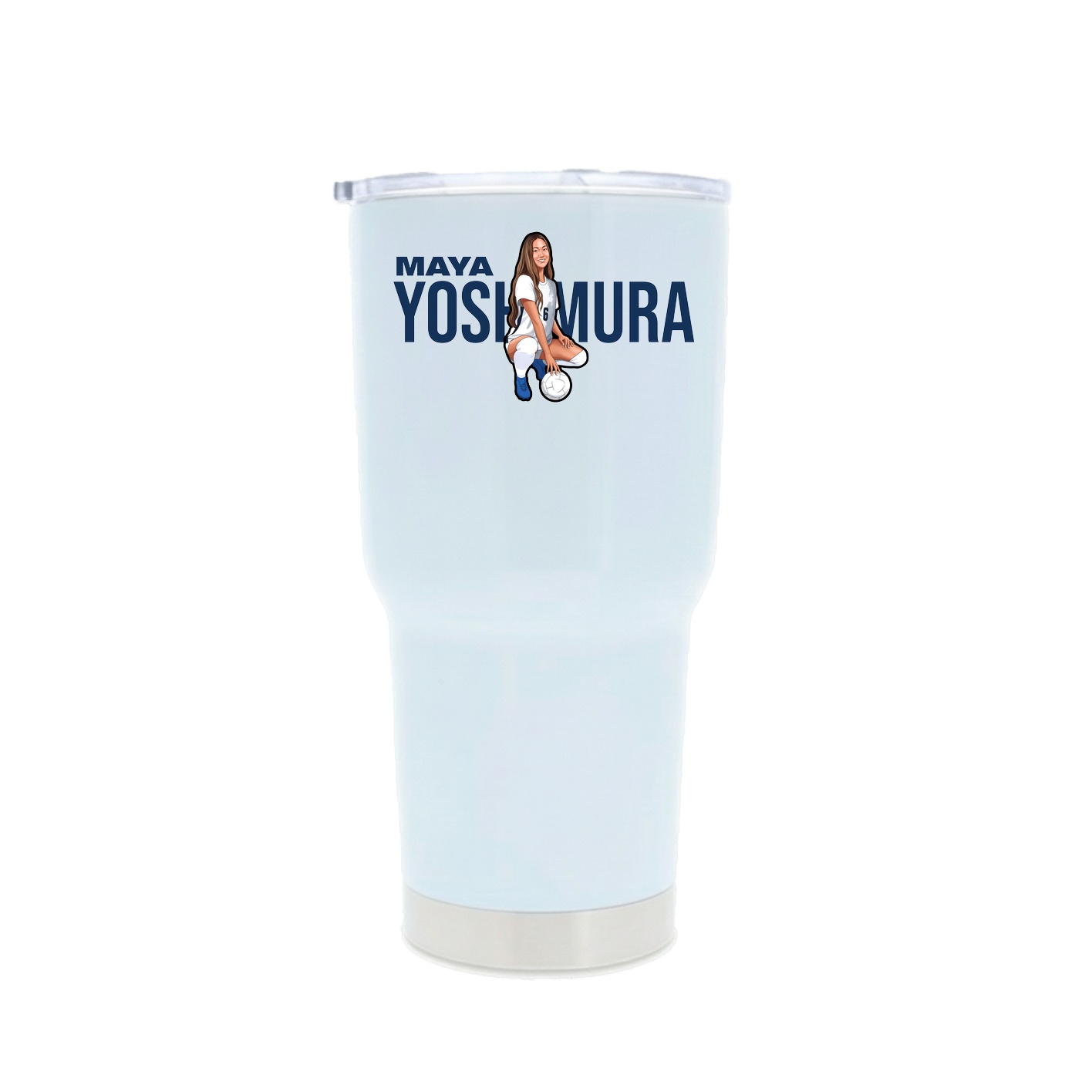 30oz Stainless Steel Tumbler — Player Name in White