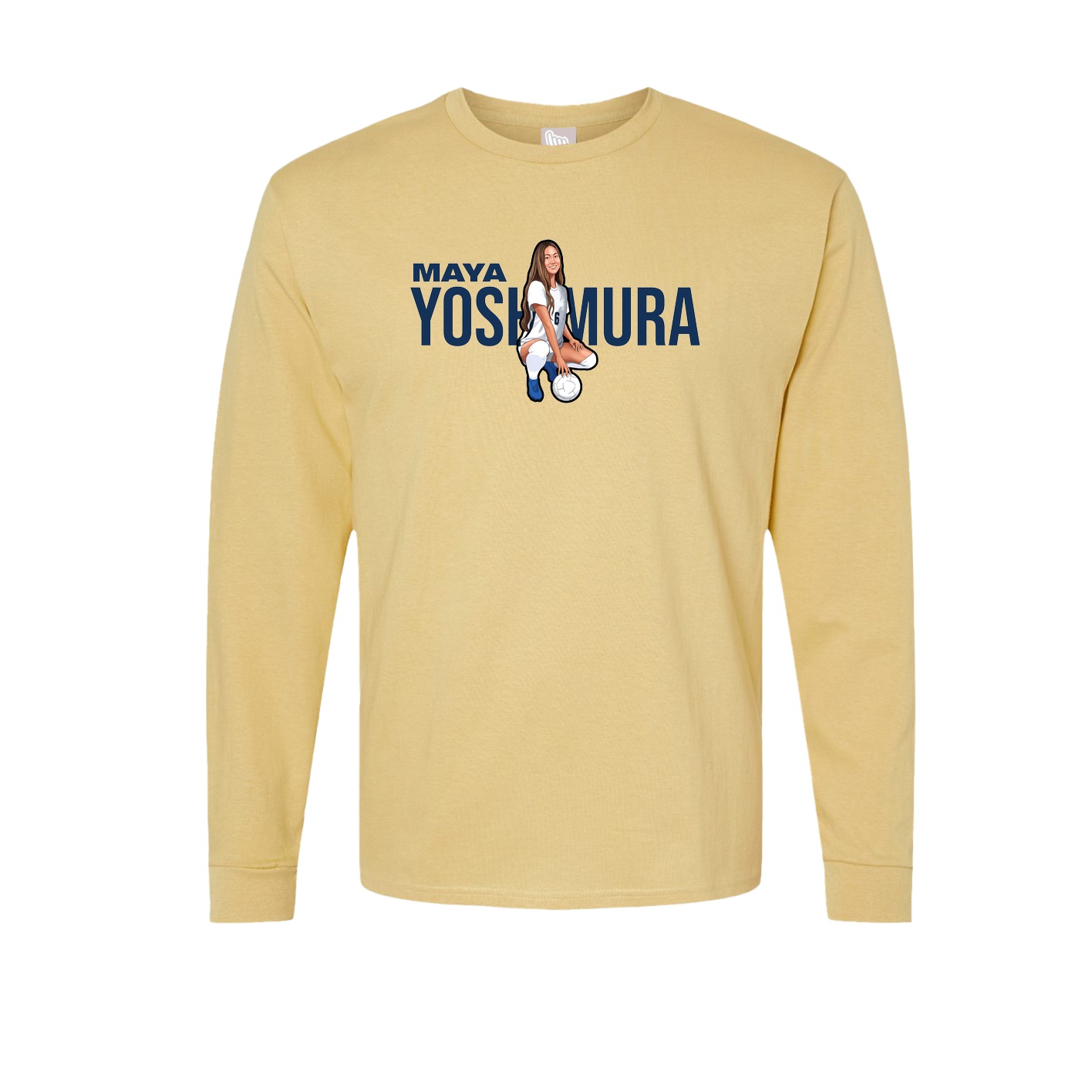 Long Sleeve Tee — Player Name in Vegas Gold