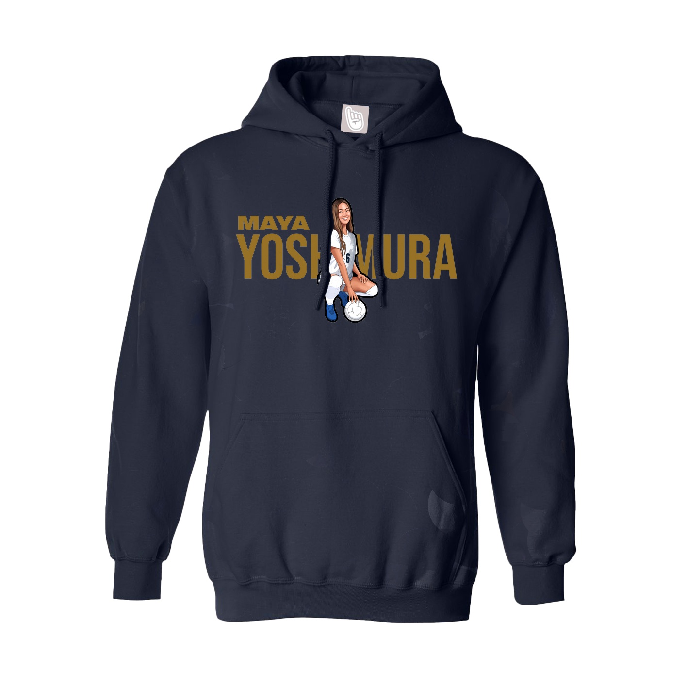 Youth Hoodie — Player Name in Navy