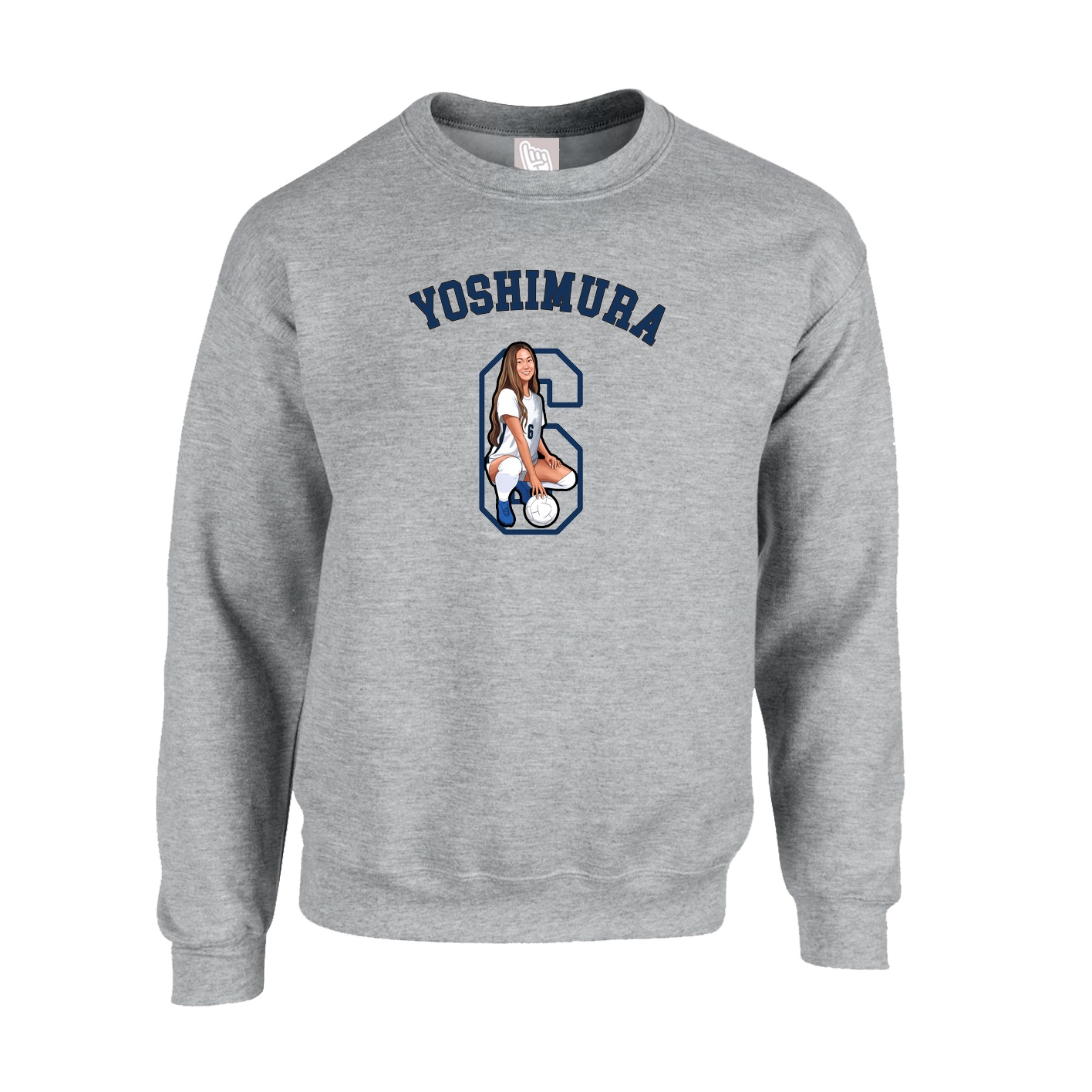 Fleece Crew — Shirsey Arch in Grey