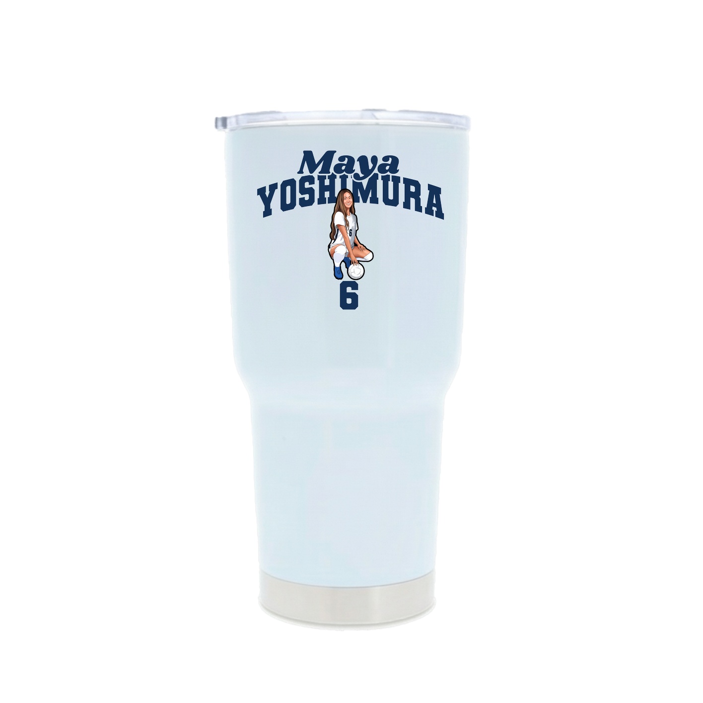 30oz Stainless Steel Tumbler — Signature Arch in White