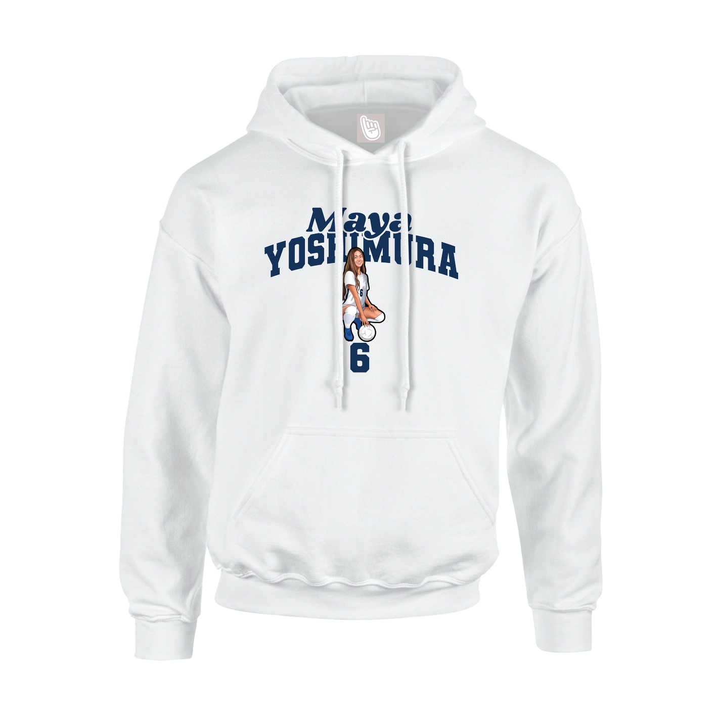 Youth Hoodie — Signature Arch in White