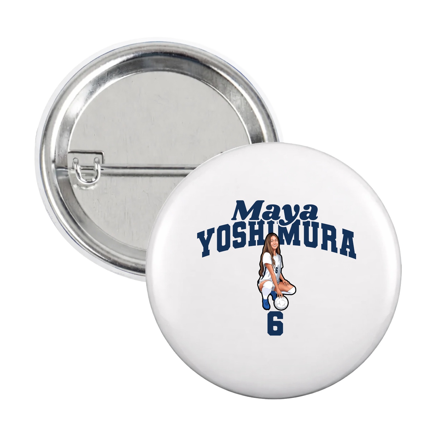 Game Day Button — Signature Arch in White