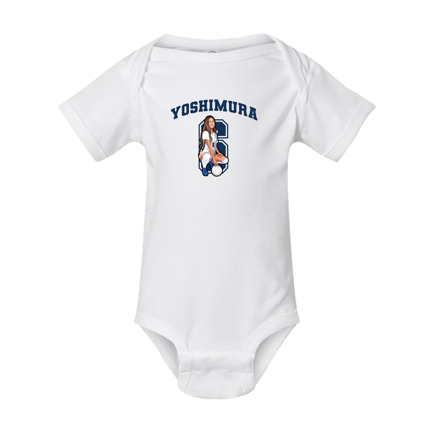Baby Onesie — Number in White