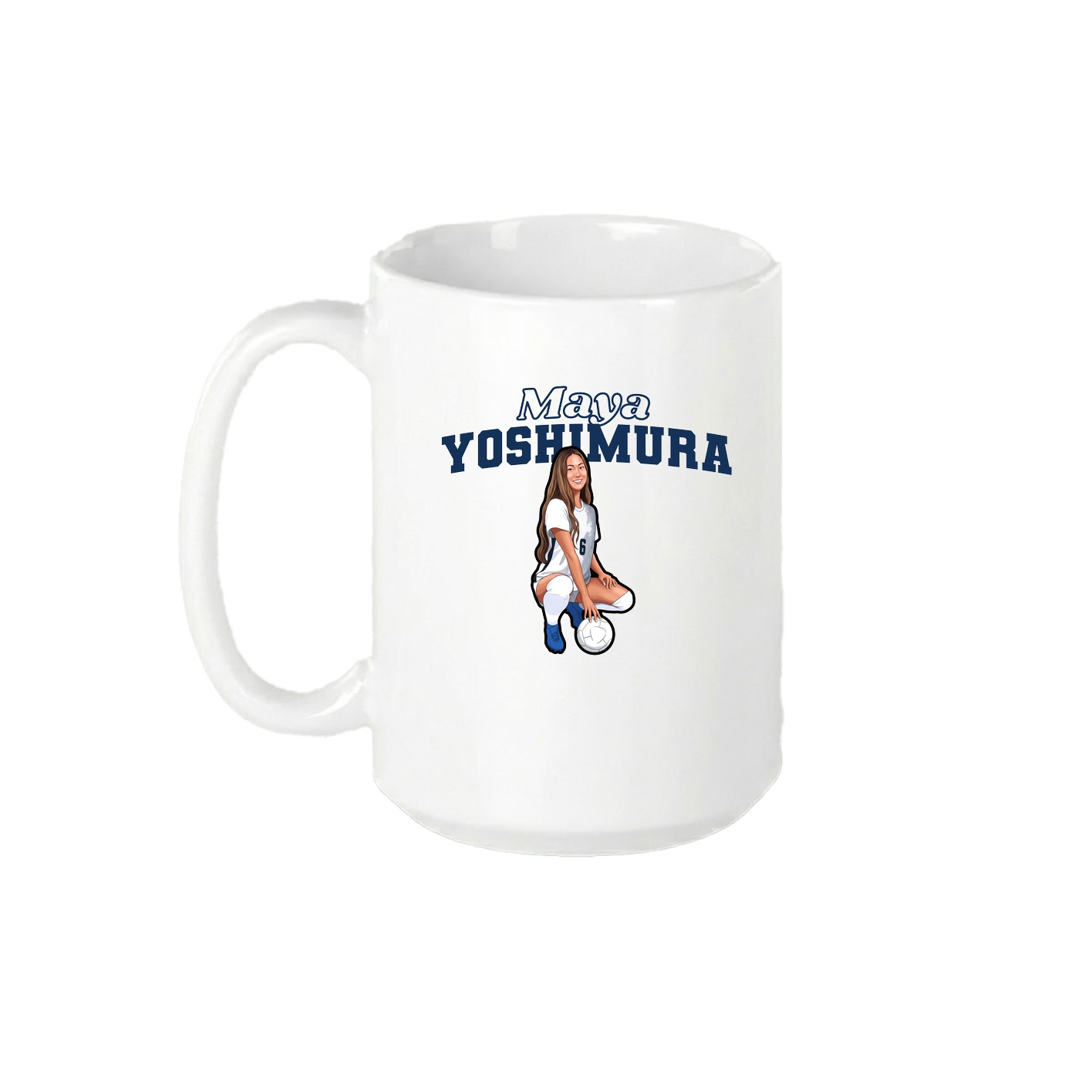 15oz Coffee Mug — Name Arch in White