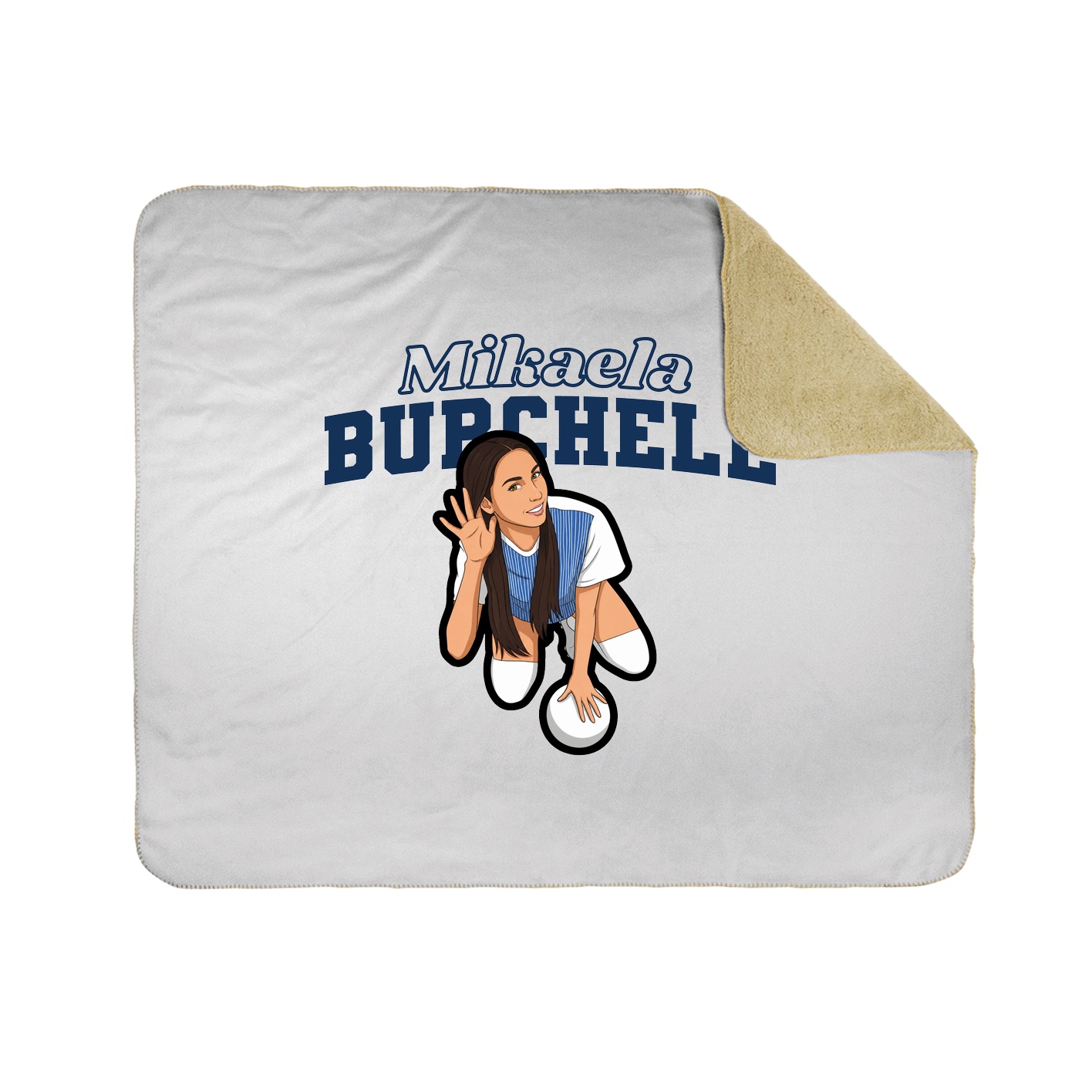 Throw Blanket — Name Arch in White