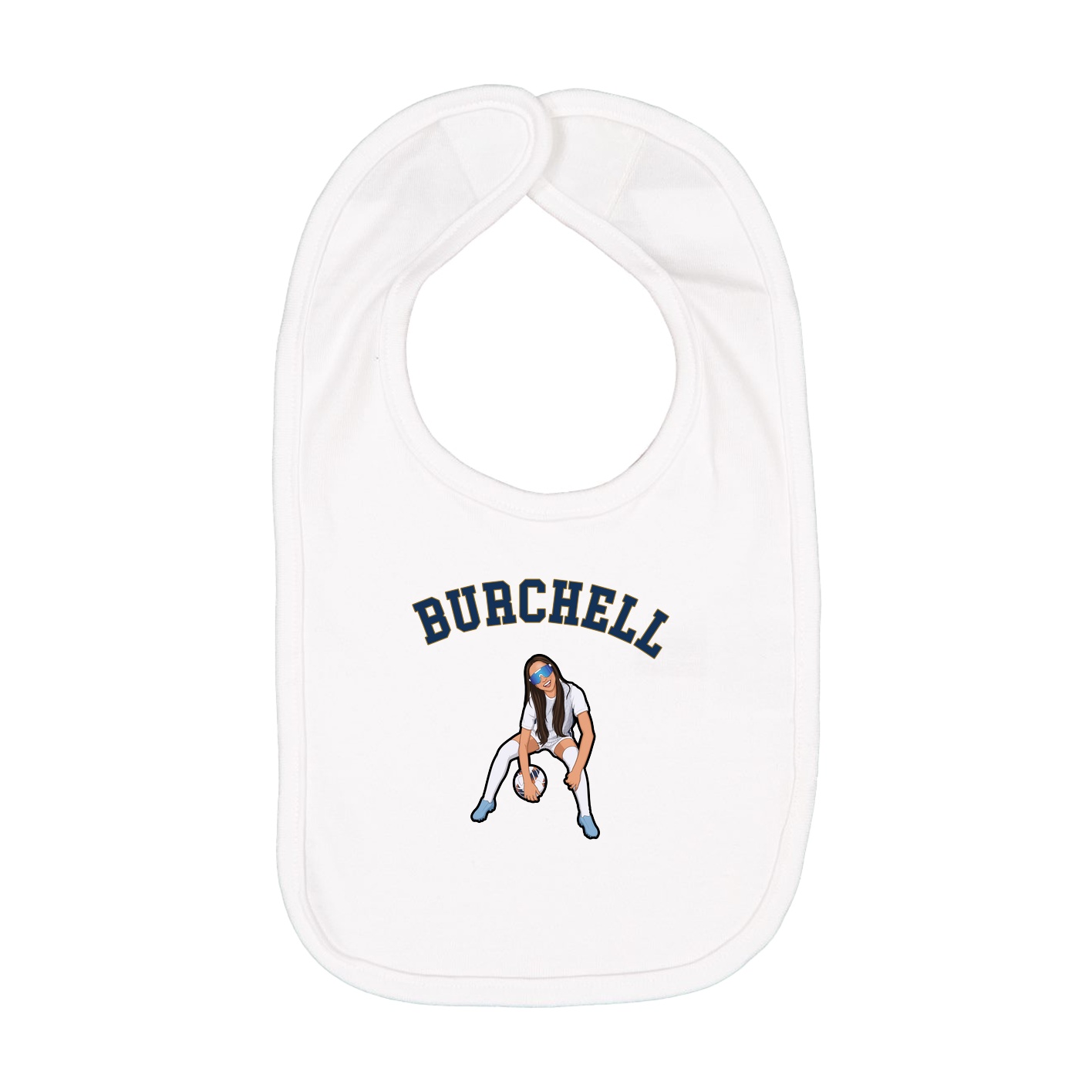 Infant Bib — Shirsey Arch in White