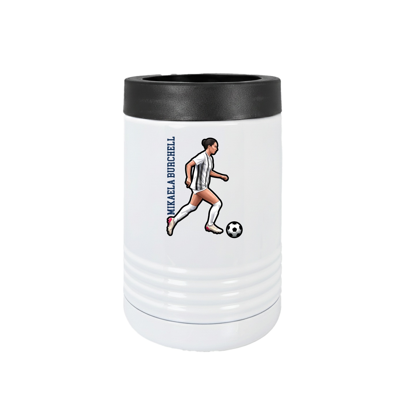 Beverage Holder — Name Vertical in White