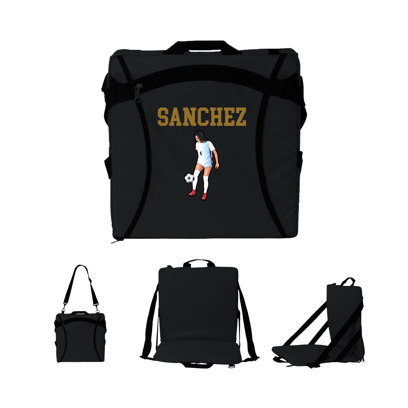 Folding Stadium Seat — Shirsey in Black