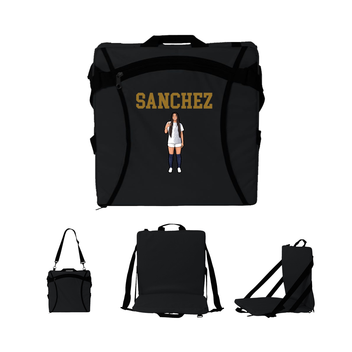 Folding Stadium Seat — Shirsey in Black
