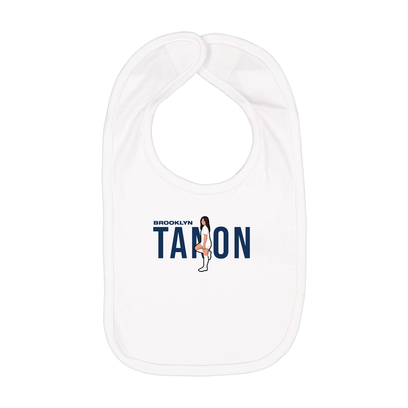 Infant Bib — Player Name in White
