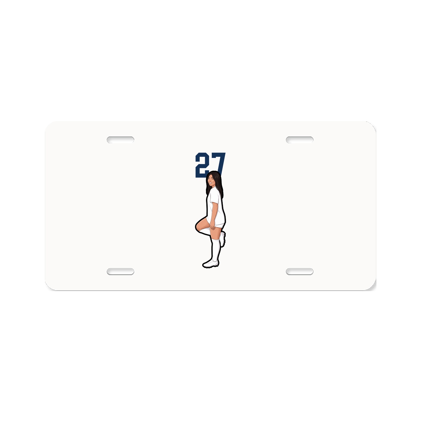 License Plate — Number Top in Classic