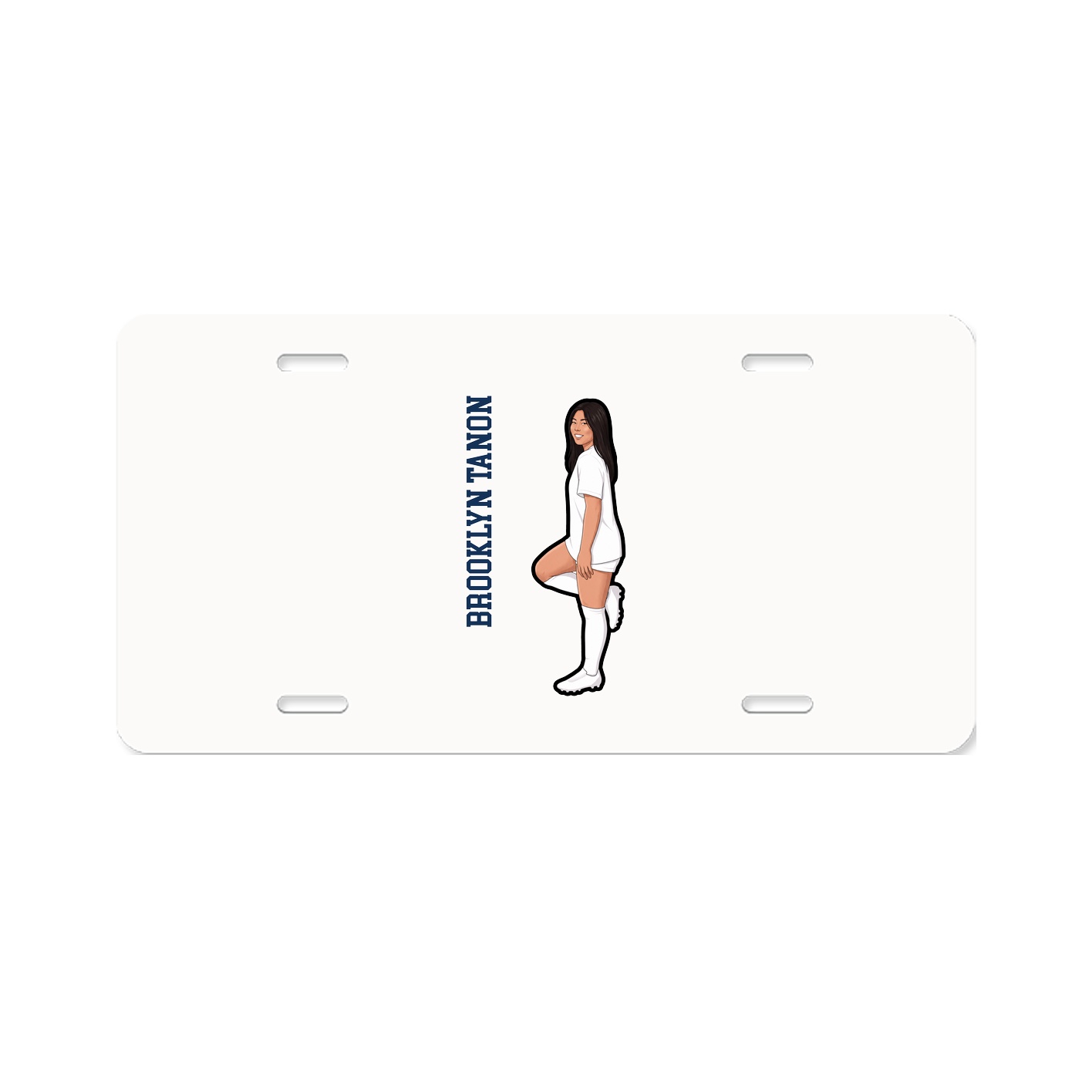 License Plate — Name Vertical in Classic