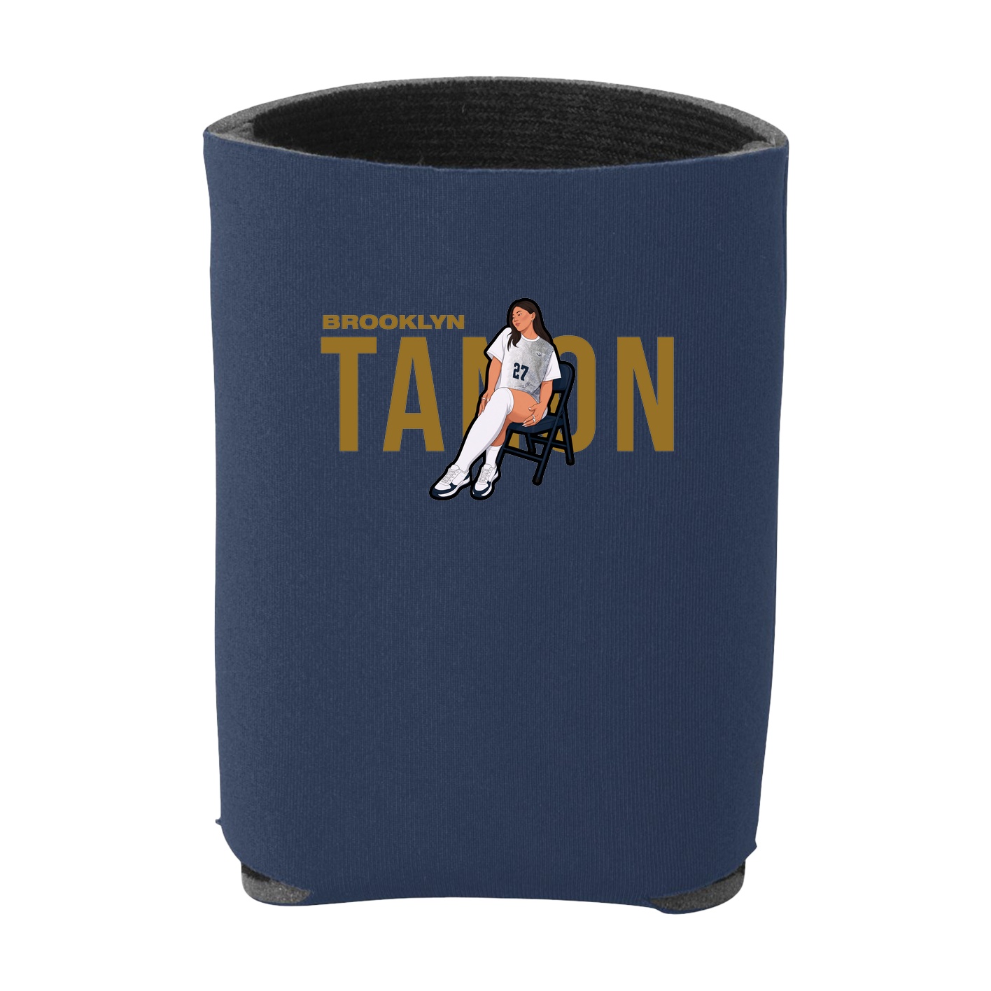 Can Holder — Player Name in Navy