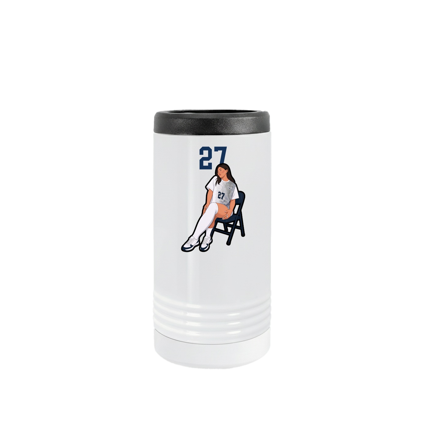 Slim Beverage Holder — Number Top in White
