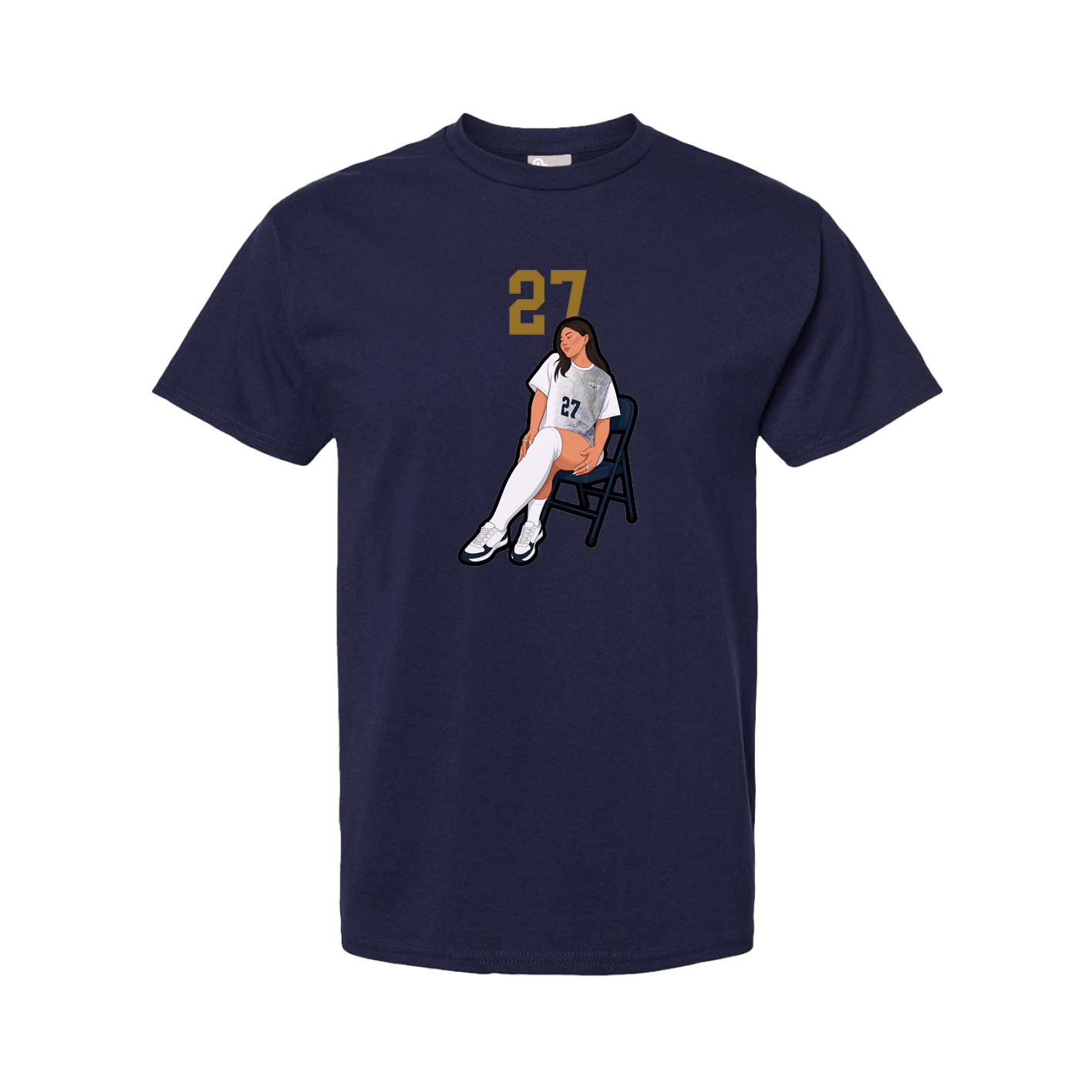 Tee — Number Top in Navy