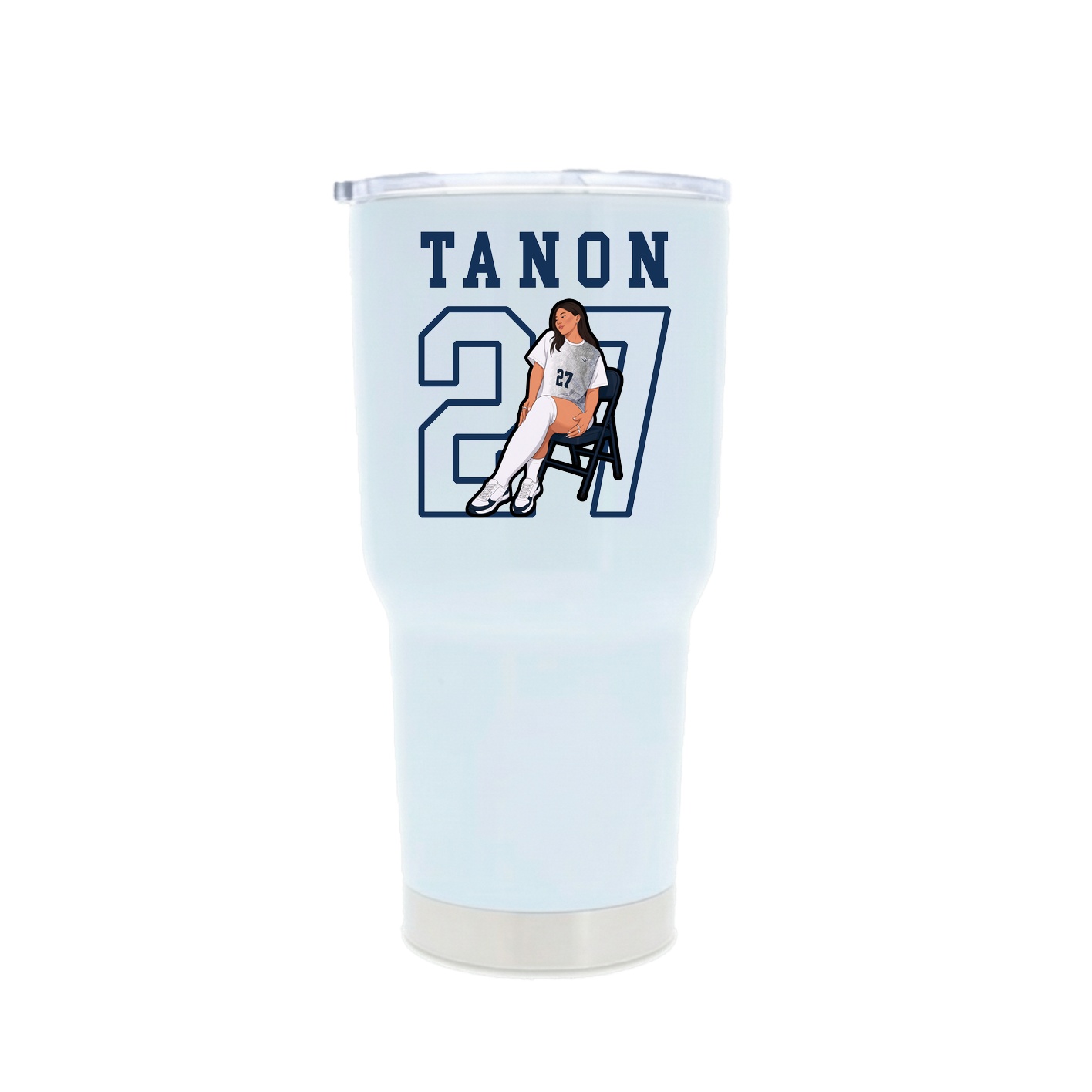 30oz Stainless Steel Tumbler — Shirsey in White