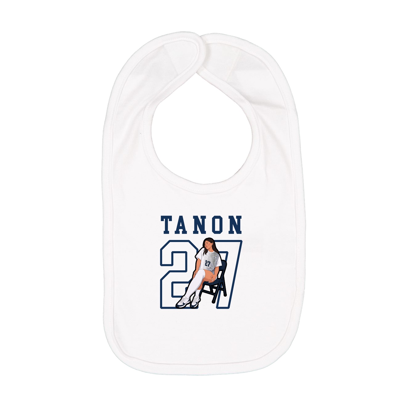 Infant Bib — Shirsey in White