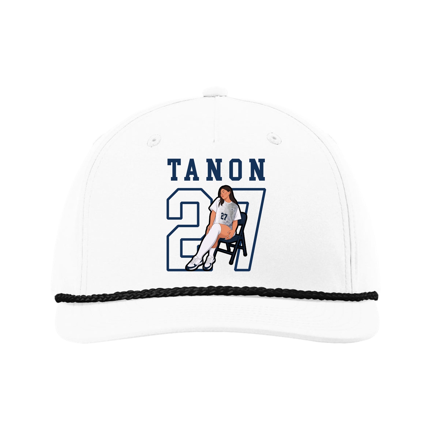 Five-Panel Classic Rope Cap — Shirsey in White