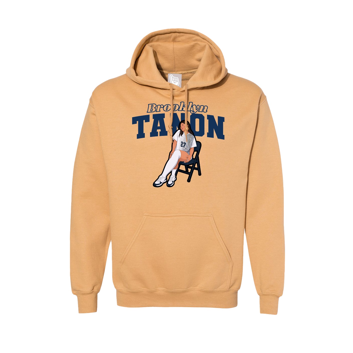 Hoodie — Name Arch in Vegas Gold