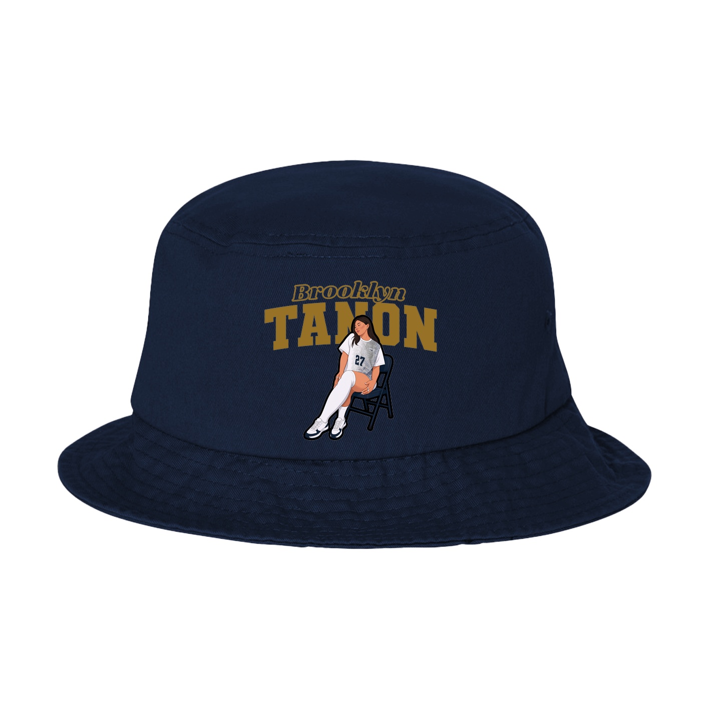 Bucket Cap — Name Arch in Navy