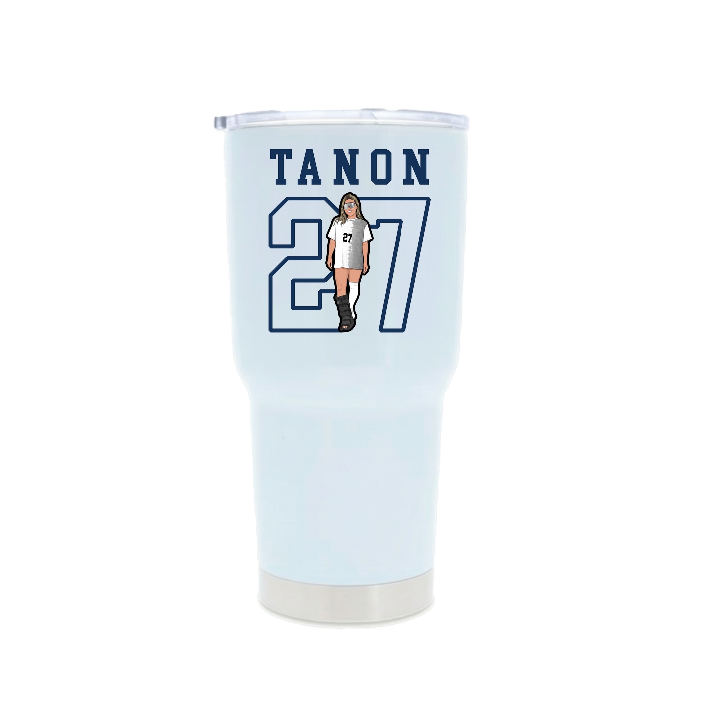30oz Stainless Steel Tumbler — Shirsey in White