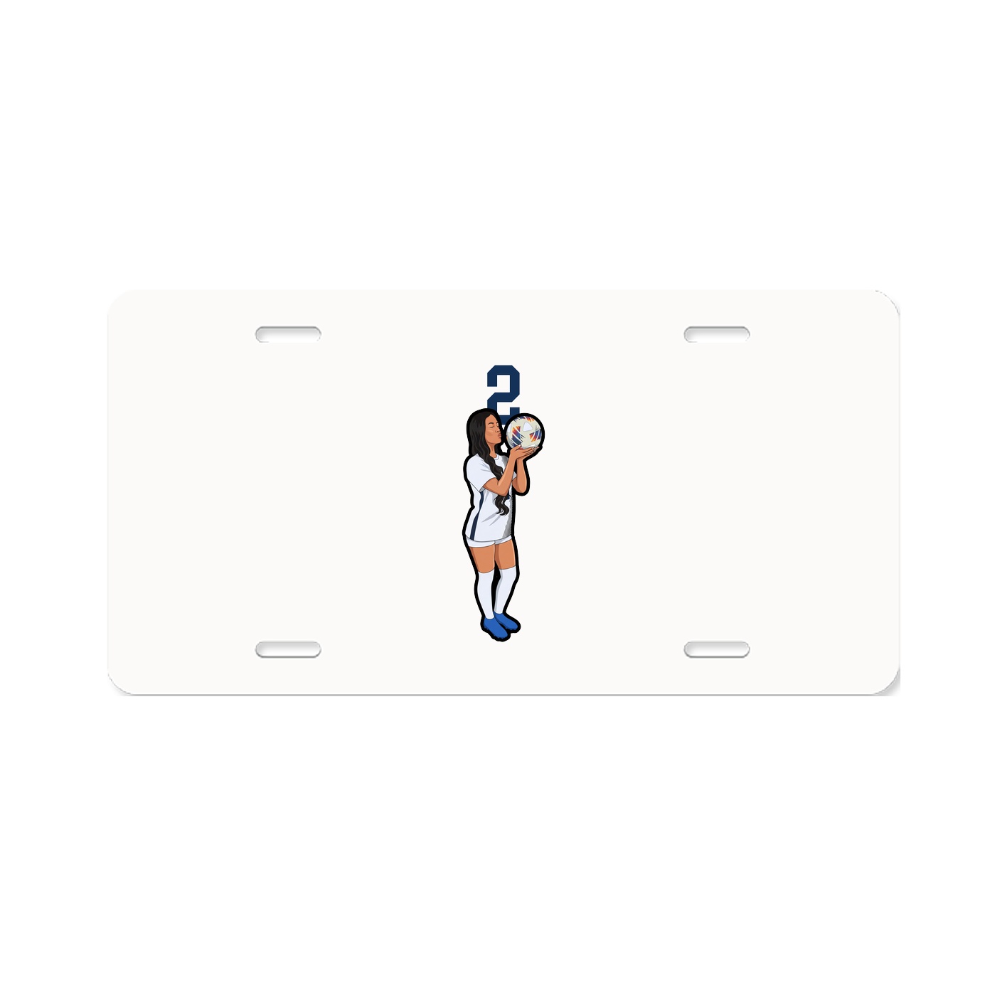 License Plate — Number Top in Classic