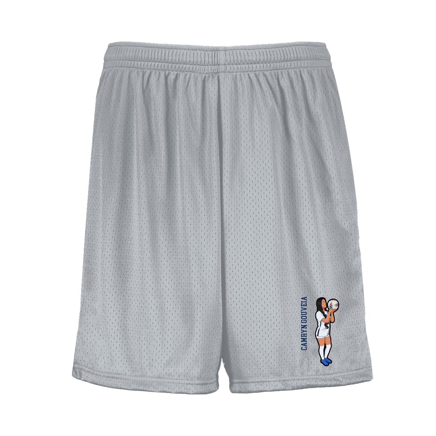 Shorts — Name Vertical in Silver