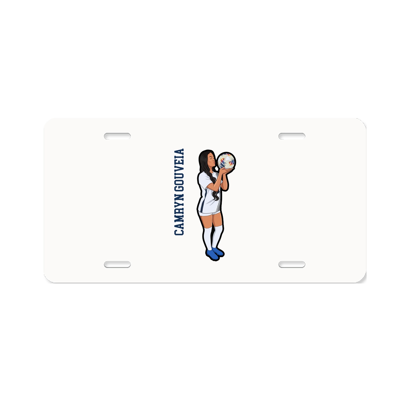 License Plate — Name Vertical in Classic