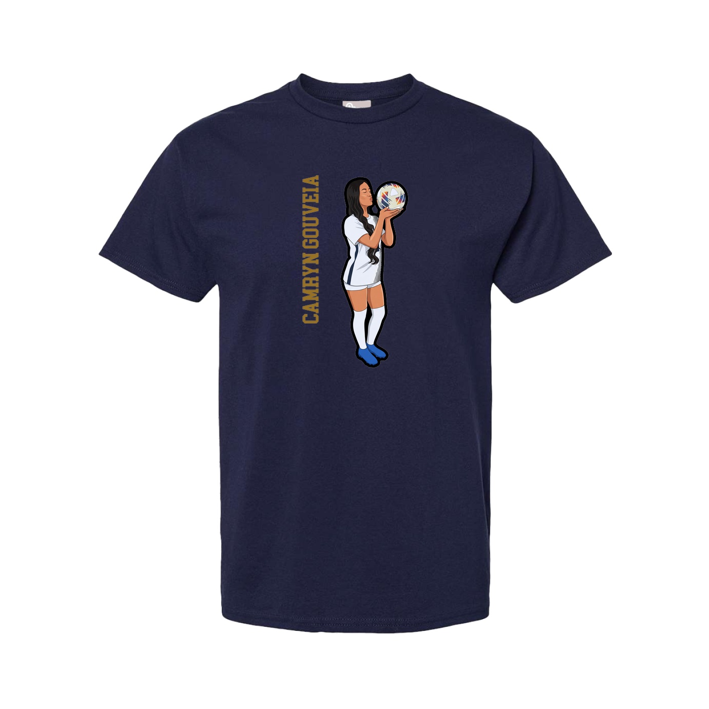 Tee — Name Vertical in Navy