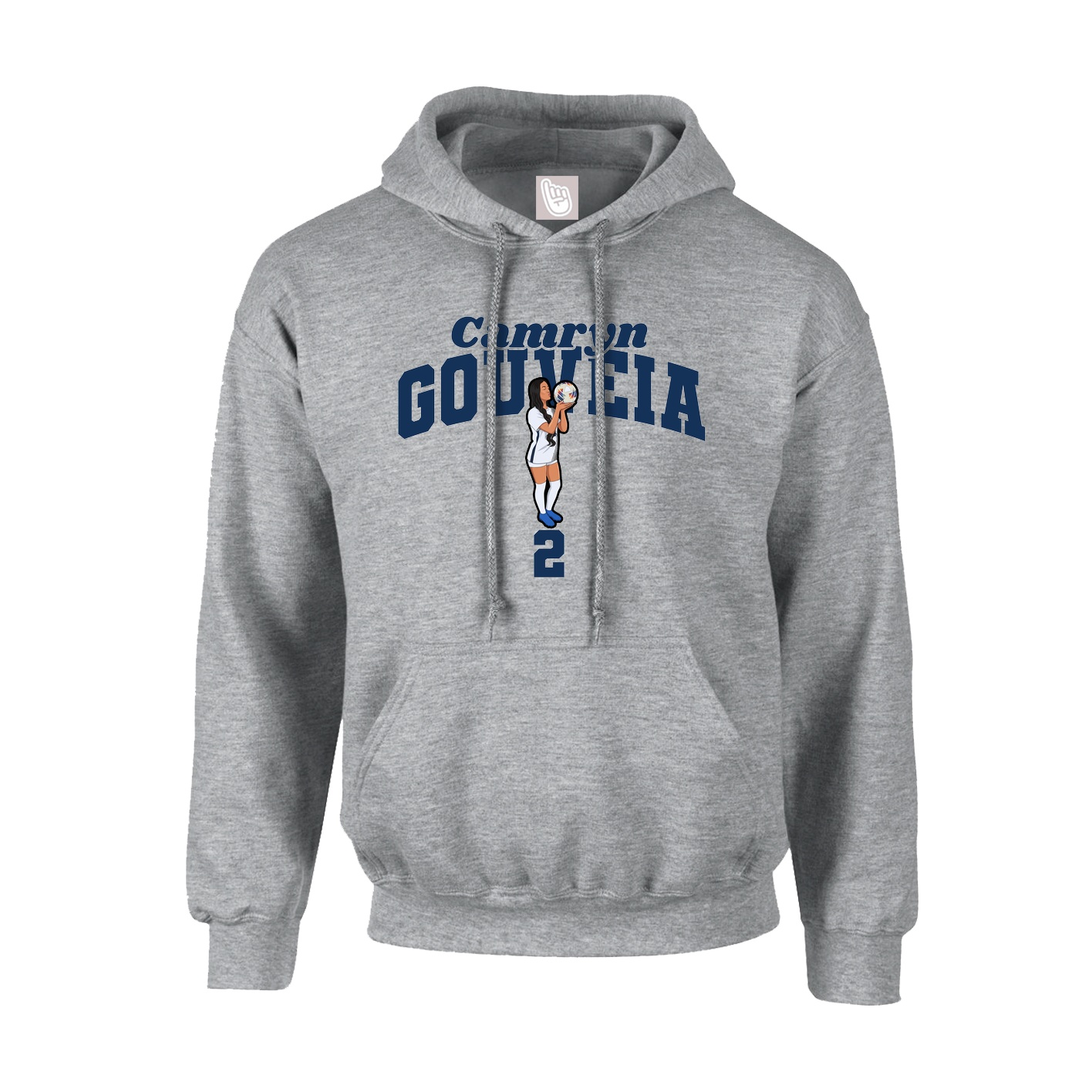 Youth Hoodie — Signature Arch in Grey
