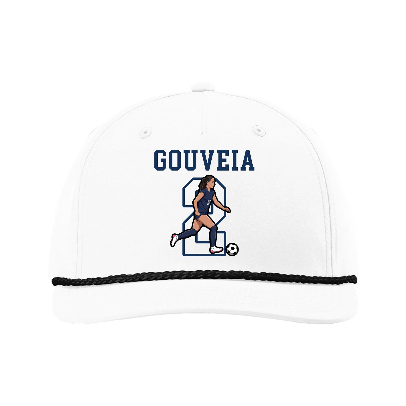 Five-Panel Classic Rope Cap — Shirsey in White