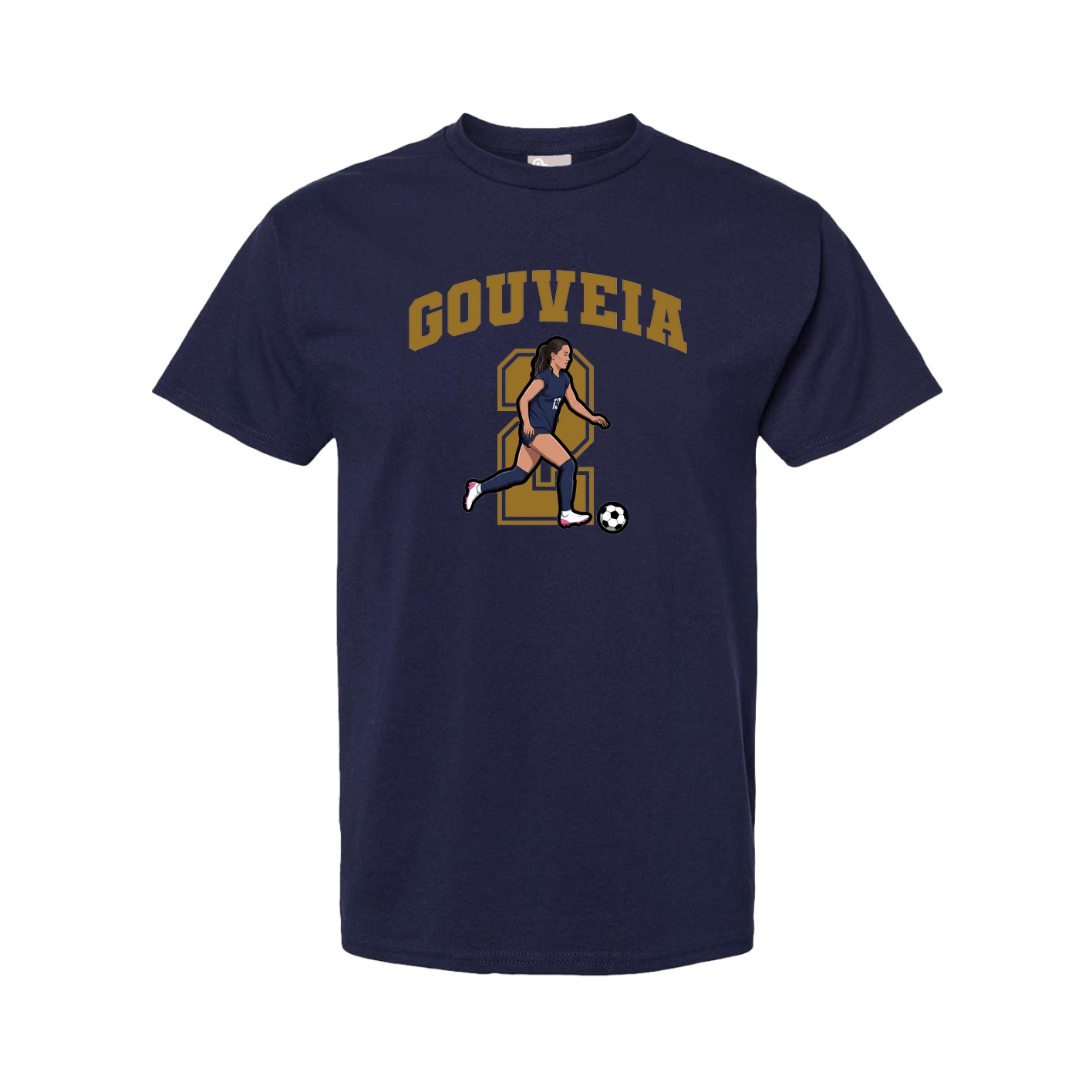 Youth Tee — Number in Navy
