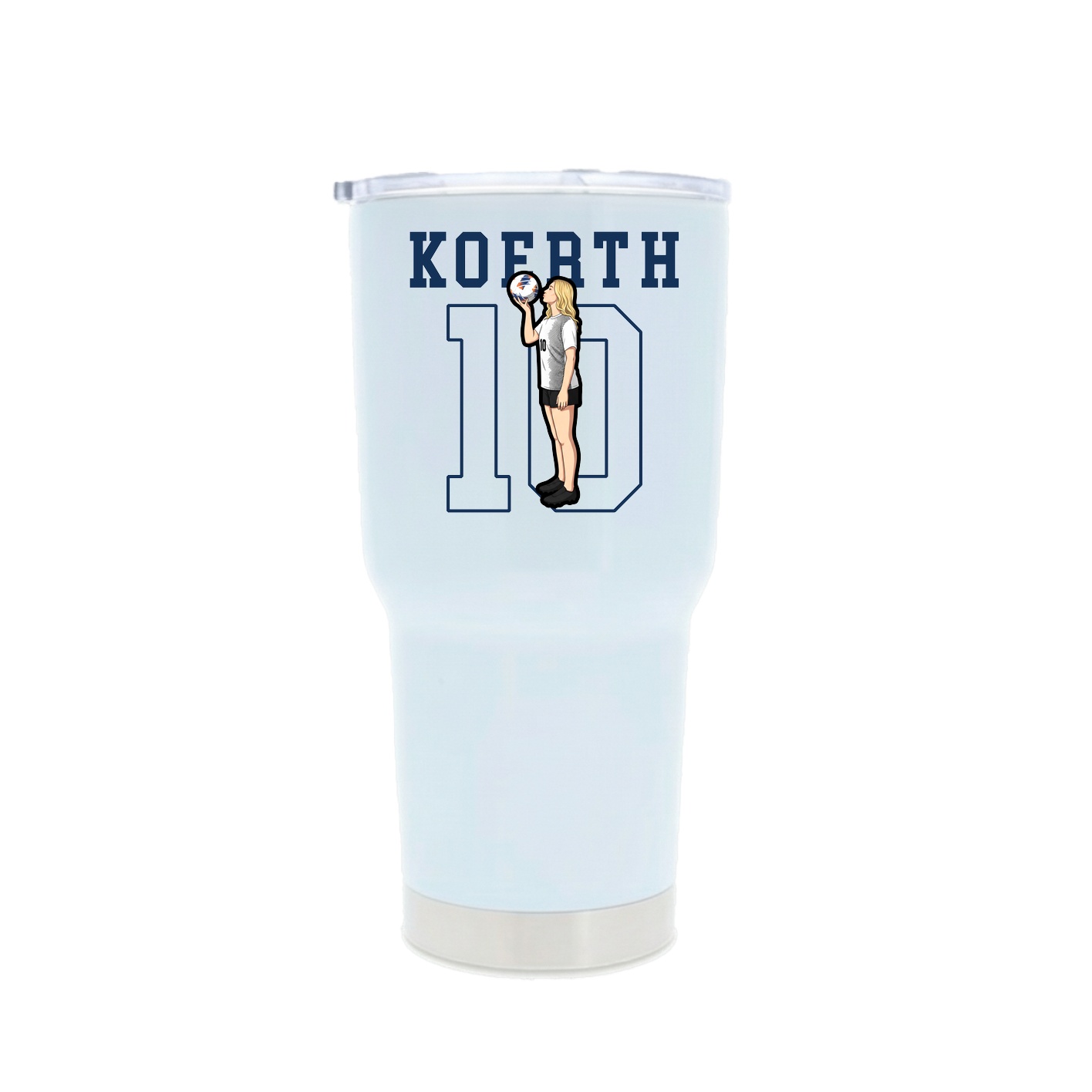 30oz Stainless Steel Tumbler — Shirsey in White