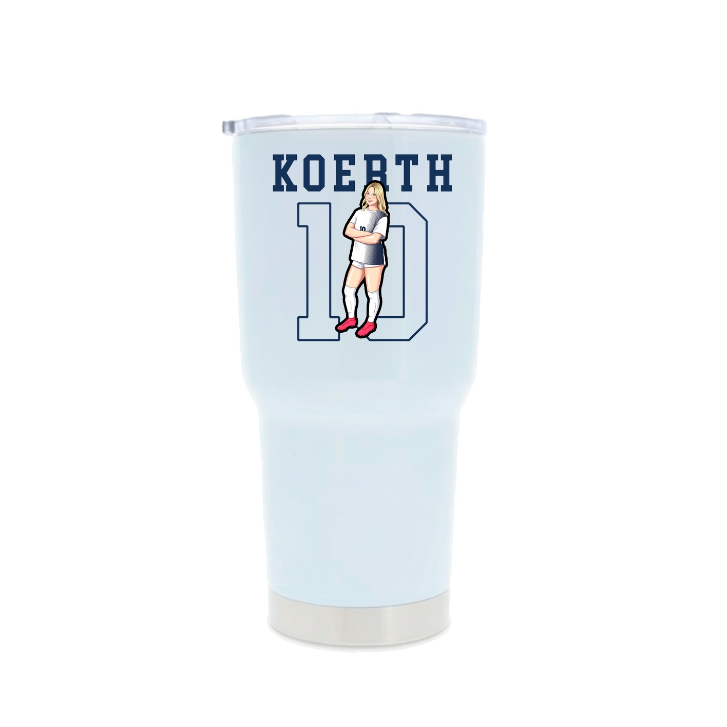 30oz Stainless Steel Tumbler — Shirsey in White