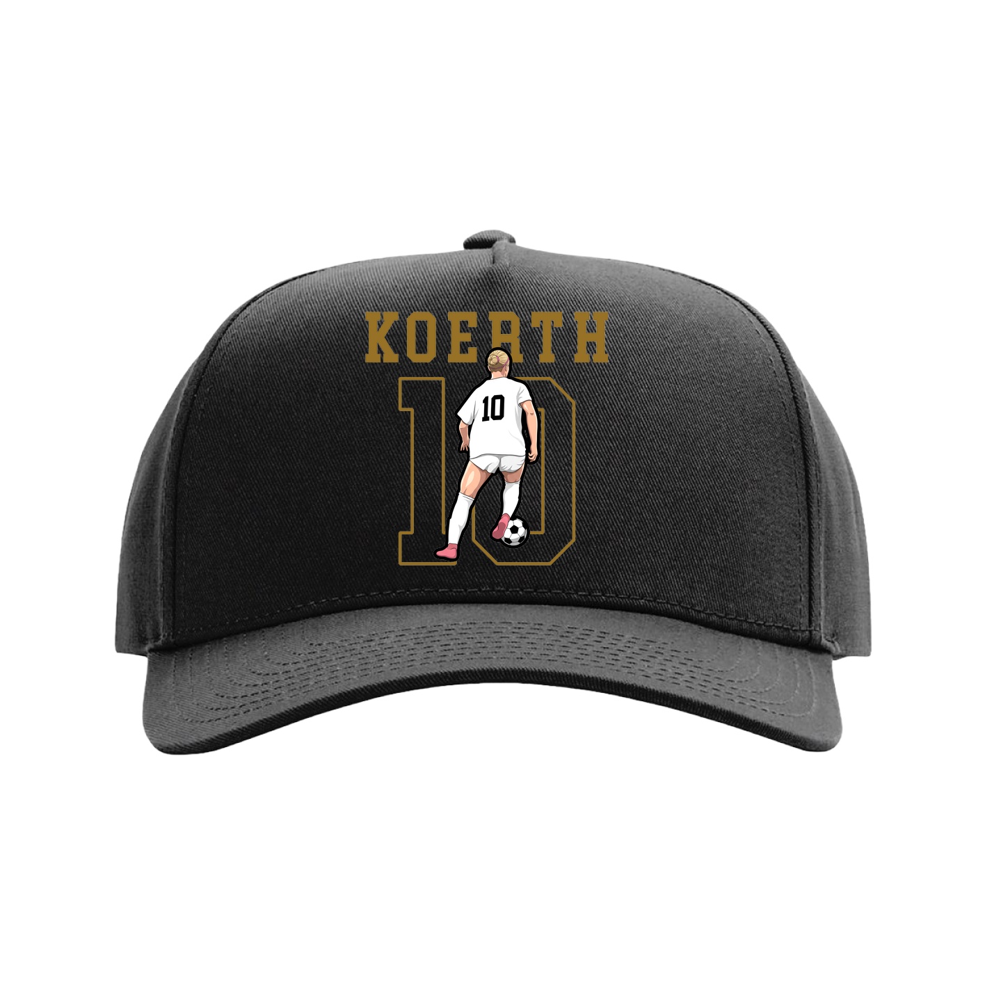 Full Fabric Five-Panel Champ Cap — Shirsey in Black