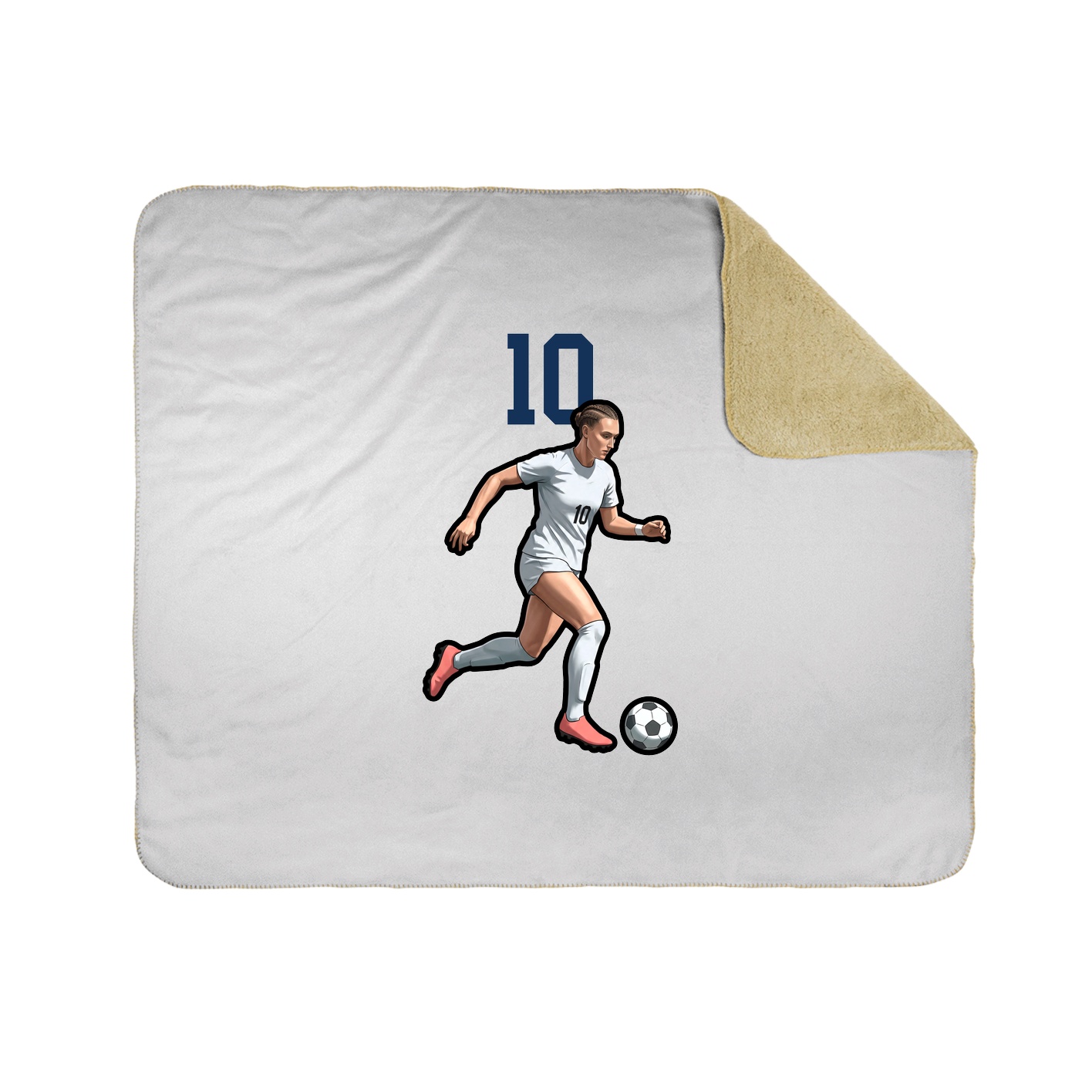 Throw Blanket — Number Top in White