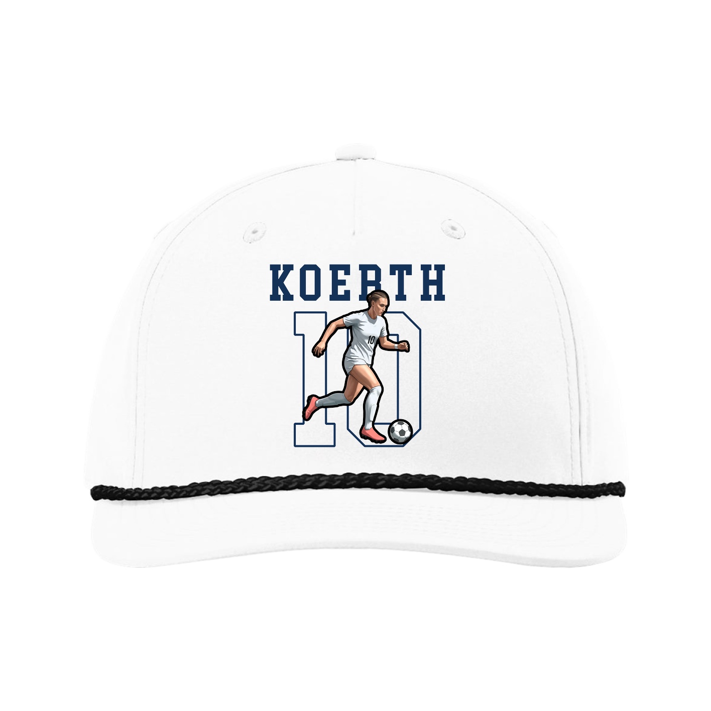 Five-Panel Classic Rope Cap — Shirsey in White